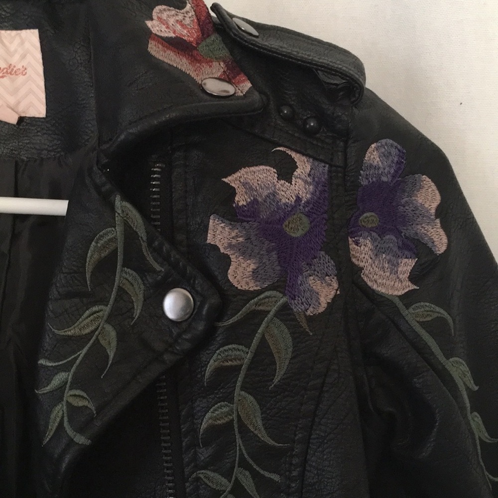 Candies Vegan Leather Jacket - Juniors x-small - Picture 3 of 8